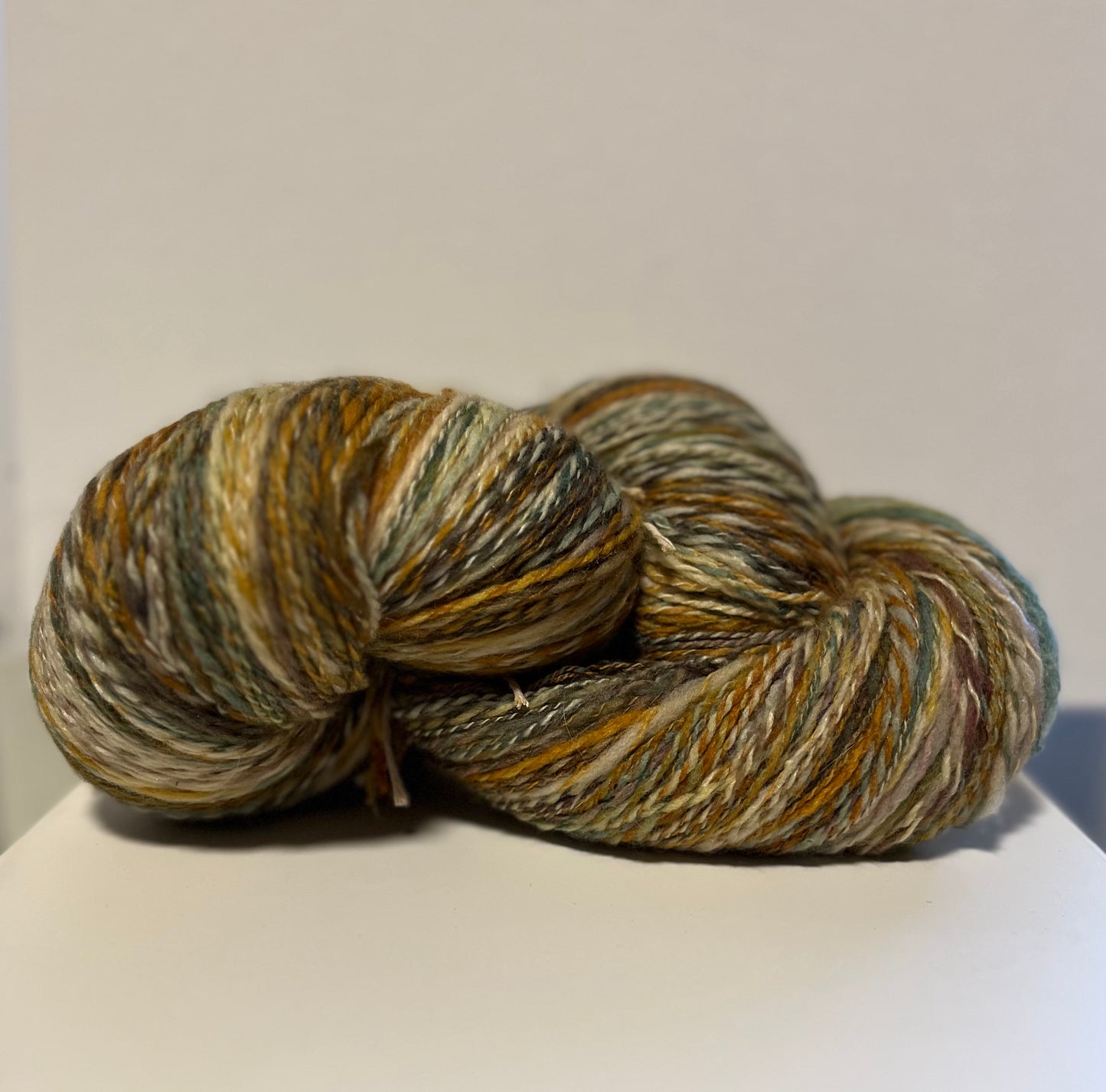 2 ply handspun yarn, Rambouillet/Silk